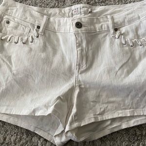 Women’s white booty shorts